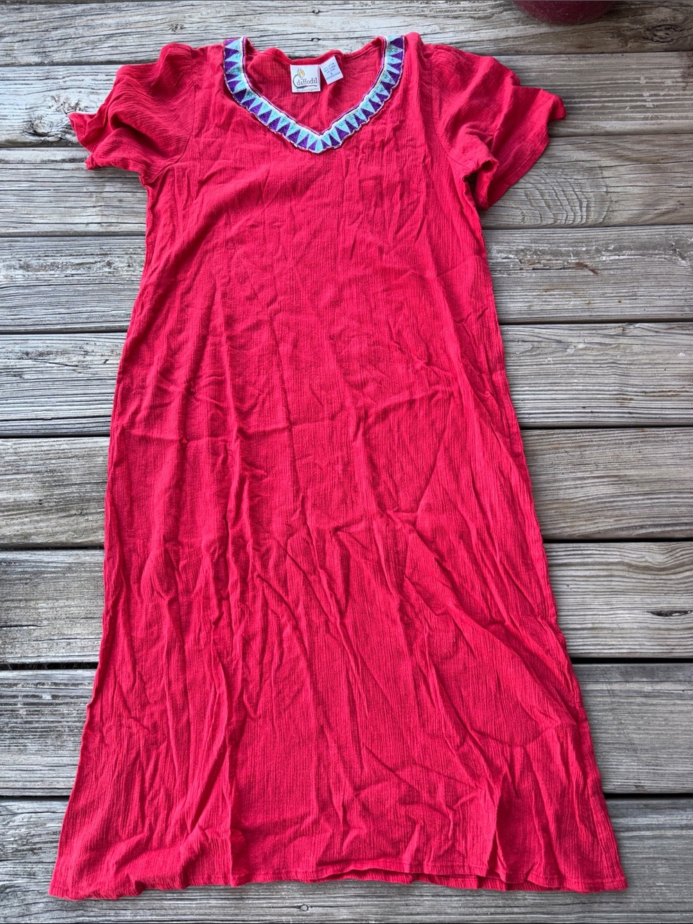 Embroidered Loungees Maxi Dress -